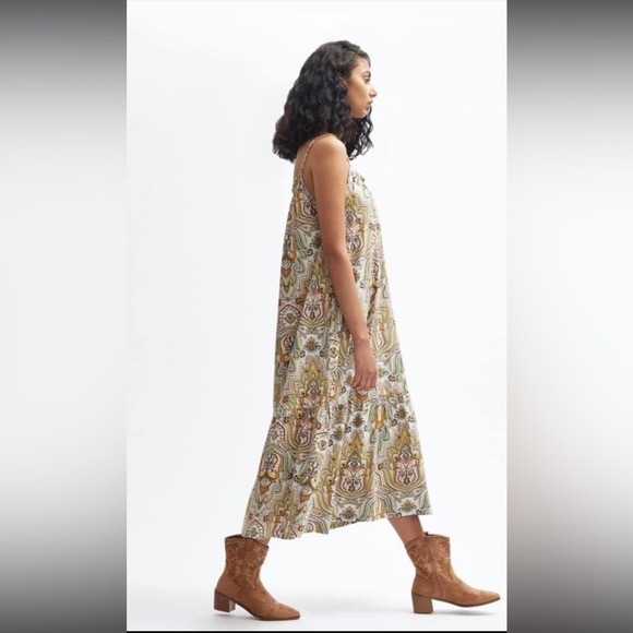 Paisley print green tone maxi nwt - Picture 1 of 4